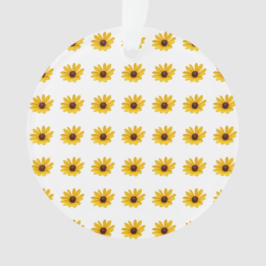 Gele wilde bloem ornament (voorkant)