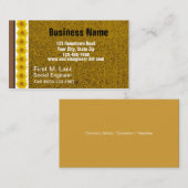 Gele wilde bloem visitekaartje (Voorkant / Achterkant)