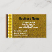 Gele wilde bloem visitekaartje (Voorkant)