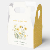 Gele wilde bloem zoet als bijenneutraal Baby showe Bedankdoosjes (Geopend)