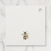 Gele wilde bloem zoet als bijenneutraal Baby showe Bedankjes Labels (Achterkant)