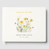 Gele wilde bloem zoet als bijenneutraal Baby showe Gastenboek (Voorkant)