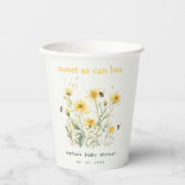 Gele wilde bloem zoet als bijenneutraal Baby showe Papieren Bekers (Voorkant)