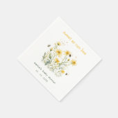 Gele wilde bloem zoet als bijenneutraal Baby showe Servet (Hoek)