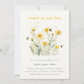 Gele wilde bloem zoet als kan Baby shower Kaart (Voorkant)