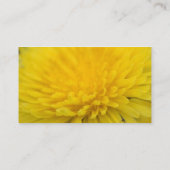 gele, wilde bloemdandelion visitekaartje (Achterkant)