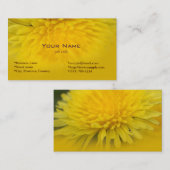 gele, wilde bloemdandelion visitekaartje (Voorkant / Achterkant)