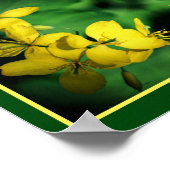 gele wilde bloemen Abstract Poster (Hoek)