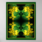  gele wilde bloemen Abstract Poster (Voorkant)