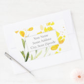Gele wilde bloemen Adres Etiket (Envelop)