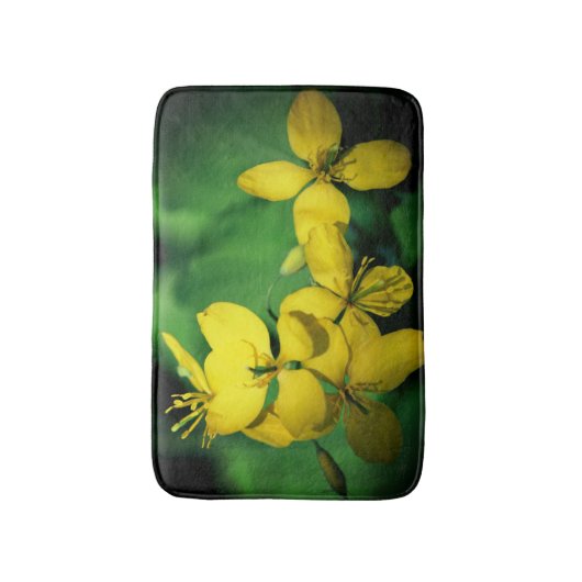 gele wilde bloemen badmat (Voorkant Verticaal)