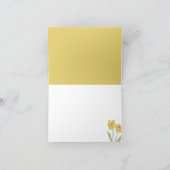 Gele wilde bloemen bedankkaart (Binnen)