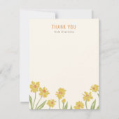 Gele wilde bloemen bedankkaart (Voorkant)