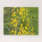Gele wilde bloemen bloeien vlindervlotter natuur legpuzzel (Horizontaal)