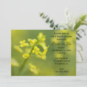 Gele wilde bloemen Bridal Shower Invitation Kaart (Staand voorkant)