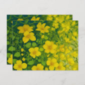 Gele wilde bloemen briefkaart (Voorkant / Achterkant)
