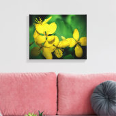  gele wilde bloemen canvas afdruk (Insitu (Woonkamer))