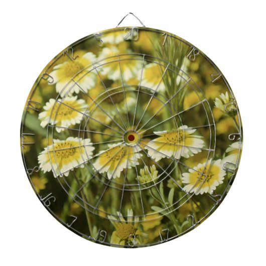 Gele wilde bloemen dartbord (Voorkant)