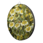 Gele wilde bloemen dartbord (Voorkant Rechts)