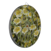 Gele wilde bloemen dartbord (Voorkant Links)