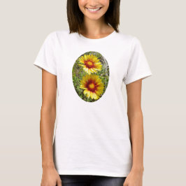 Gele wilde bloemen Gaillardia T-shirt