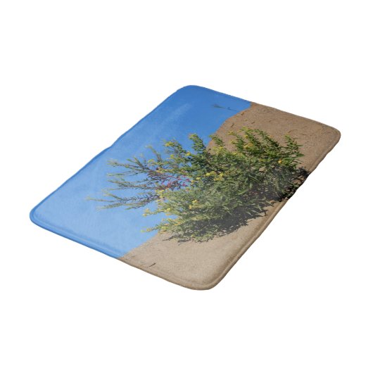 Gele wilde bloemen in zandbloemen badmat (Gekanteld)