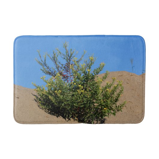 Gele wilde bloemen in zandbloemen badmat (Voorkant)