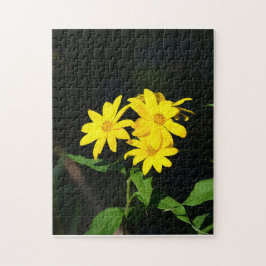 Gele wilde bloemen Jigzaag Puzzle Legpuzzel