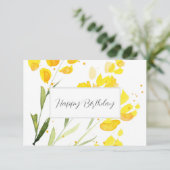 Gele wilde bloemen kaart (Staand voorkant)