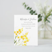 Gele wilde bloemen kaart (Staand voorkant)