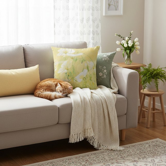 Gele wilde bloemen kussen (Creator heeft geüpload)