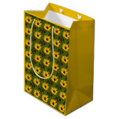 Gele wilde bloemen medium cadeauzakje (Achterkant Gekanteld)