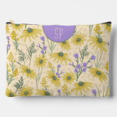 Gele wilde bloemen monogram etui (Voorkant)