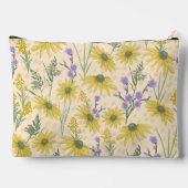 Gele wilde bloemen monogram etui (Achterkant)