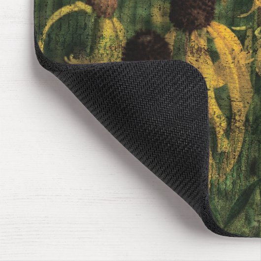 Gele wilde bloemen muismat (Hoek)