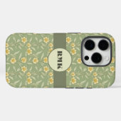 Gele wilde bloemen op groen Case-Mate iPhone case (Achterkant (horizontaal))