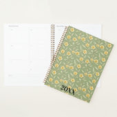 Gele wilde bloemen op groen planner (Display)