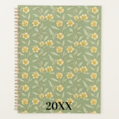 Gele wilde bloemen op groen planner (Voorkant)