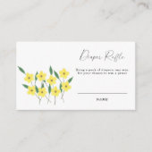 Gele wilde bloemen sekseneutraal luienverkeer informatiekaartje (Voorkant)