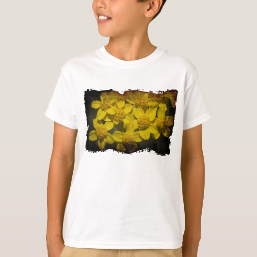 Gele wilde bloemen t-shirt (Voorkant)