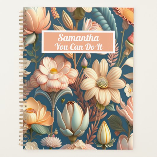 Gele wilde bloemen "You can do it" bloemen op maat Planner (Voorkant)