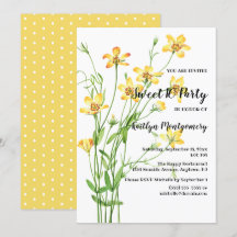 Gele wilde bloemen Zoet 16 Birthday Party