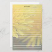  gele, wilde bloemenlijn briefpapier (Voorkant / Achterkant)