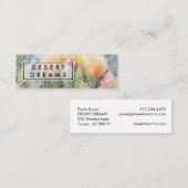 Gele wilde bloemwoestijn Tuinfotoreis Mini Visitekaartje (Voorkant / Achterkant)