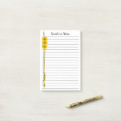 Gele Wilde Fotografie Scroll Border Custom Post-it® Notes (Op bureau)