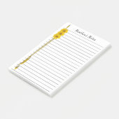 Gele Wilde Fotografie Scroll Border Custom Post-it® Notes (Schuin)