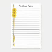 Gele Wilde Fotografie Scroll Border Custom Post-it® Notes (Voorkant)