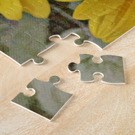 Gele Wilde Zonnebloemen Puzzel (Zijkant)