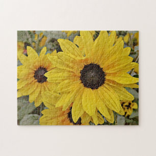 Gele Wilde Zonnebloemen Puzzel
