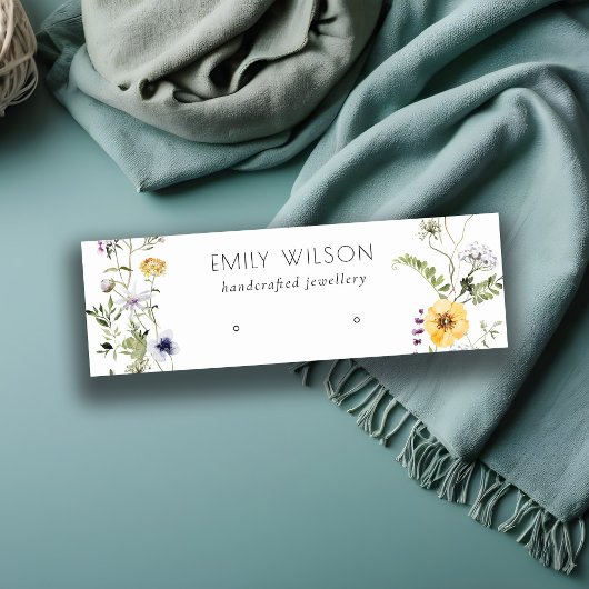 Gele Wilde Zwervel Wreated Stud Earring Display Mini Visitekaartje